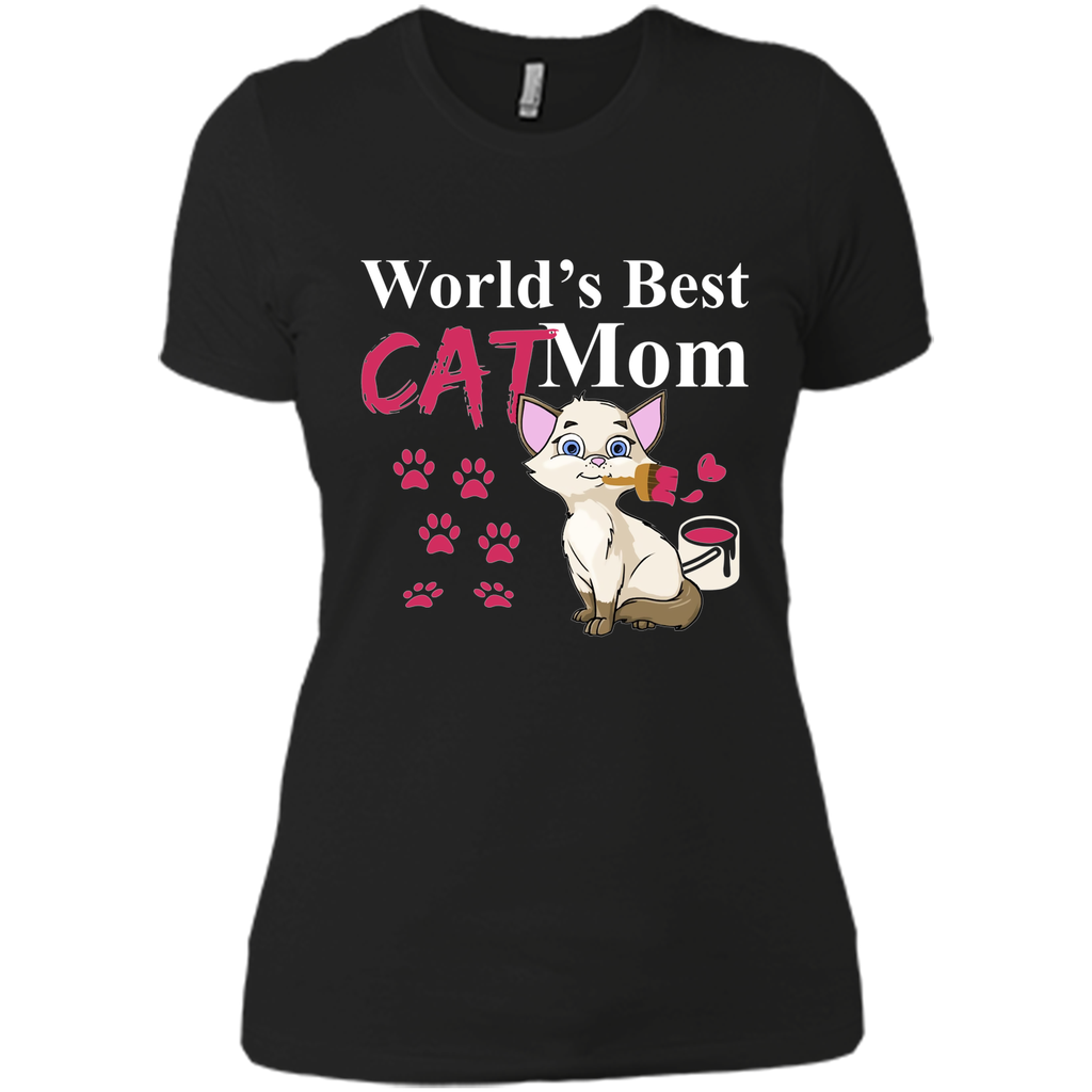 Worlds Best Cat Mom - Cat Lovers Mother's Day Gift Tee Shirt