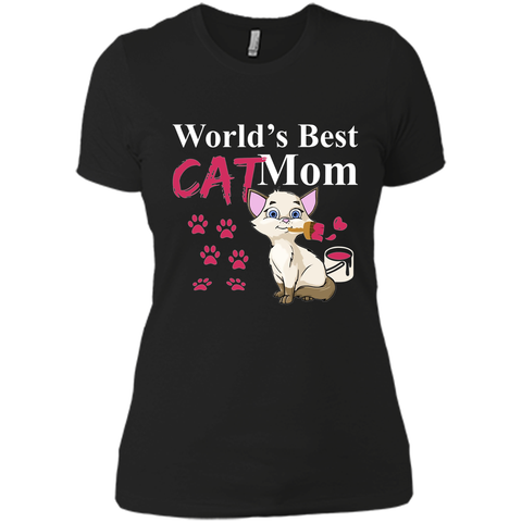 Worlds Best Cat Mom - Cat Lovers Mother's Day Gift Tee Shirt