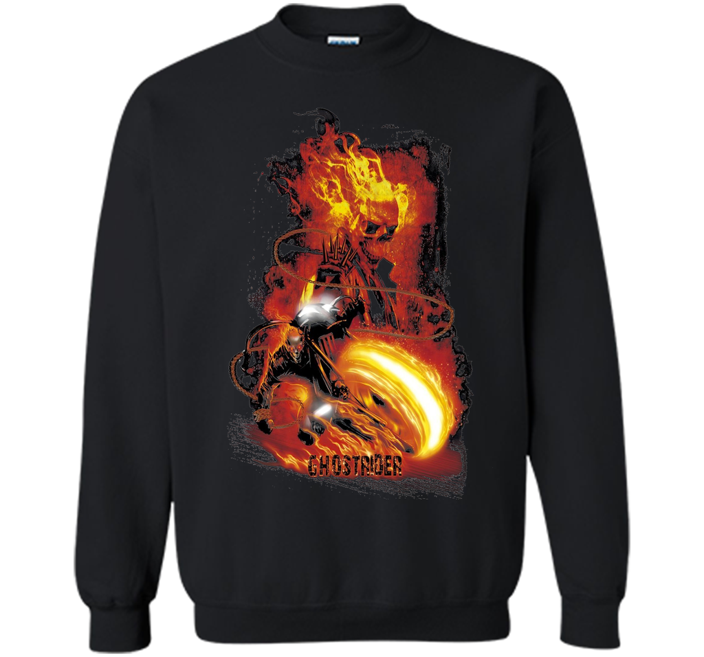 Marvel Ghost Rider Fire Fury Graphic T-Shirt Adult HORROR t-shirt