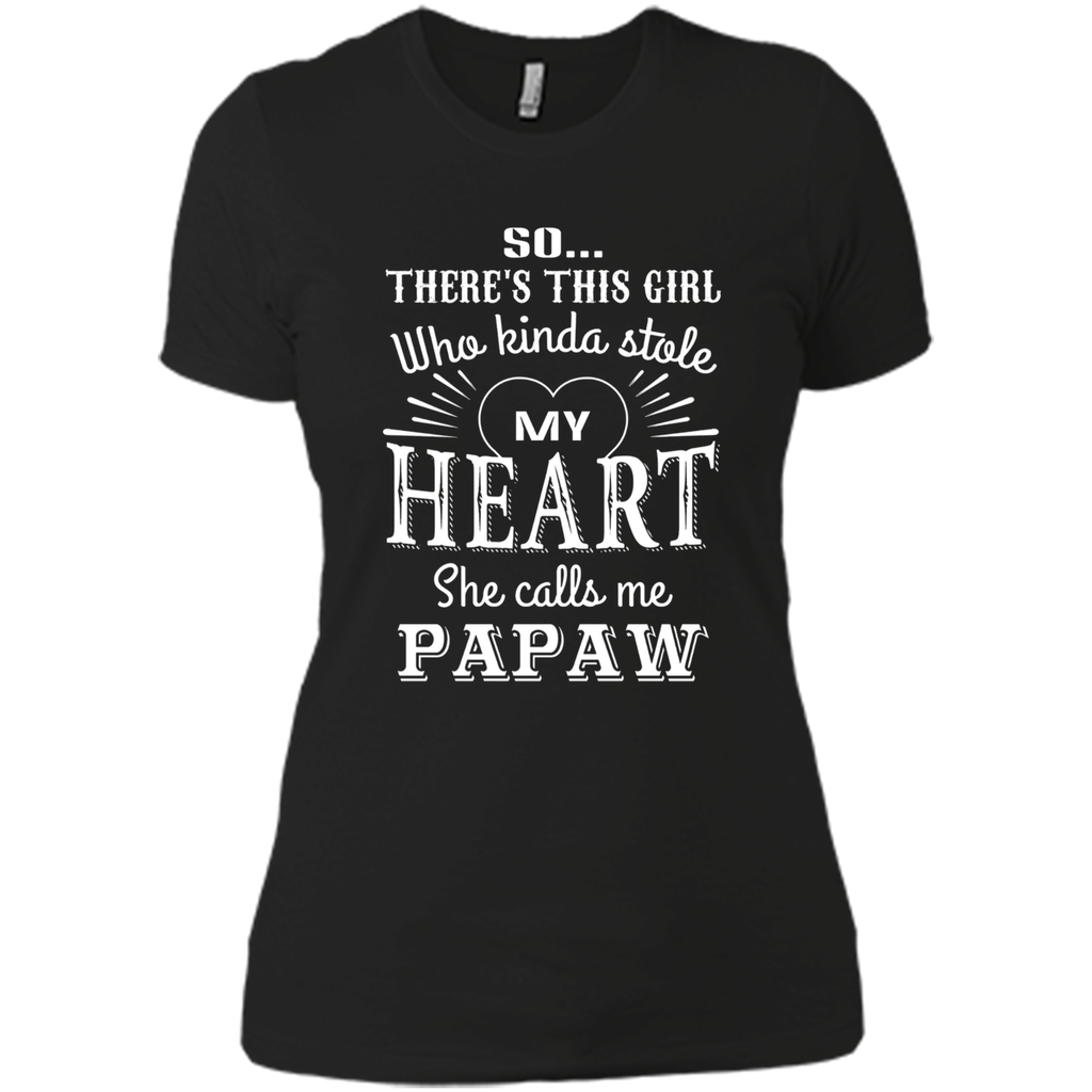 PAPAW & GRANDDAUGHTER, she stole my heart tshirt