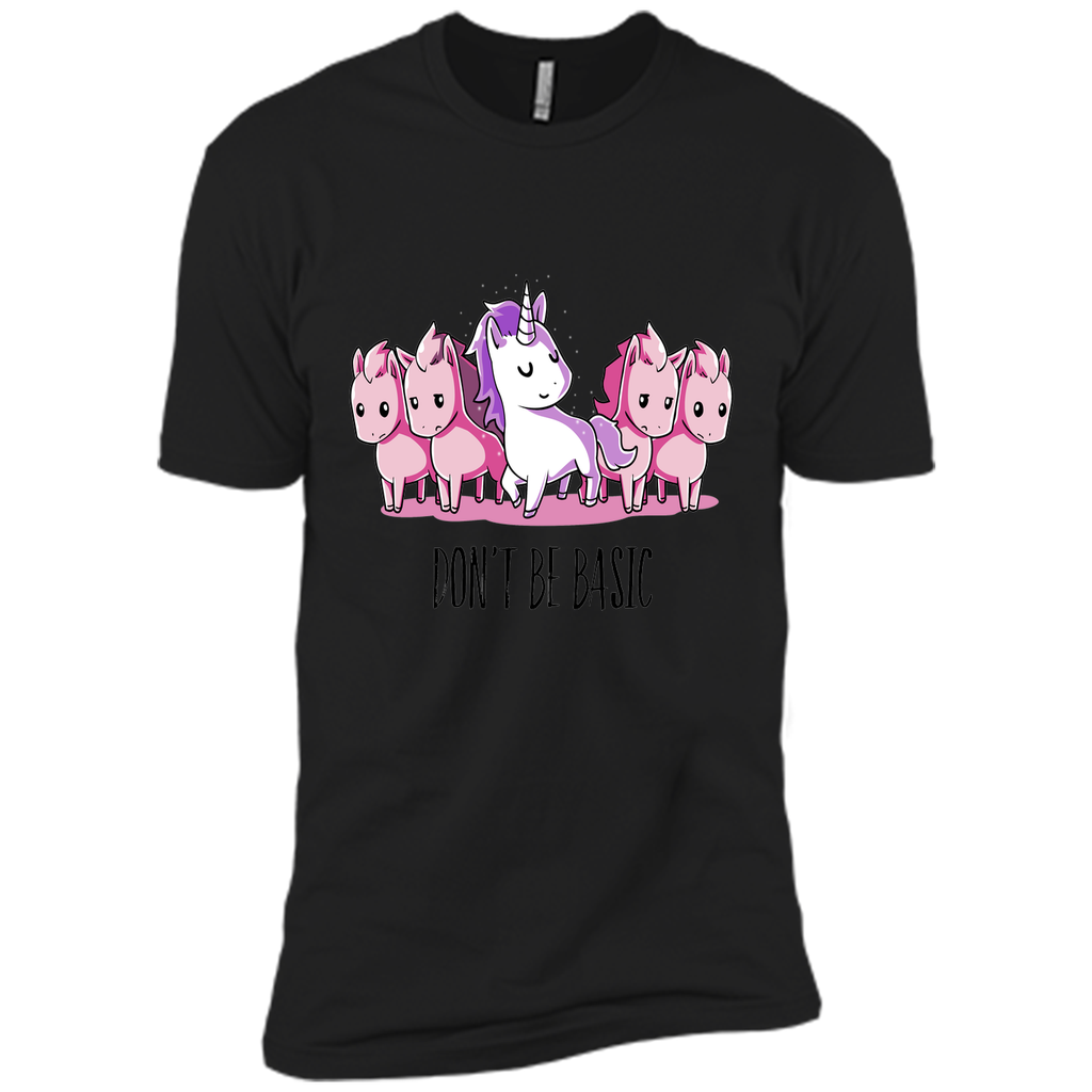 don't be basic-lovely unicorn t shirt