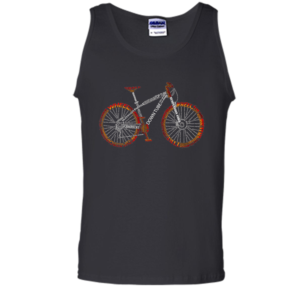 Bicycle Amazing anatomy tshirt - mountain bike fire red