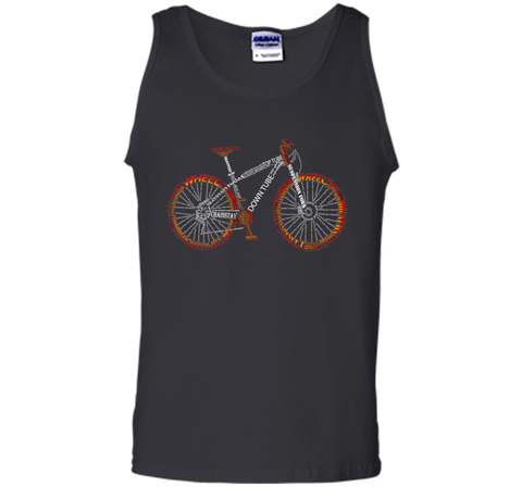 Bicycle Amazing anatomy tshirt - mountain bike fire red