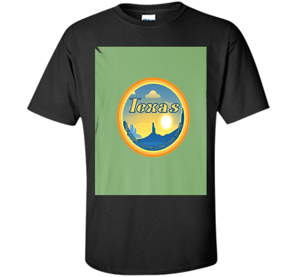 Texas Western Sunset Sunrise Retro Vintage Plateau T-Shirt