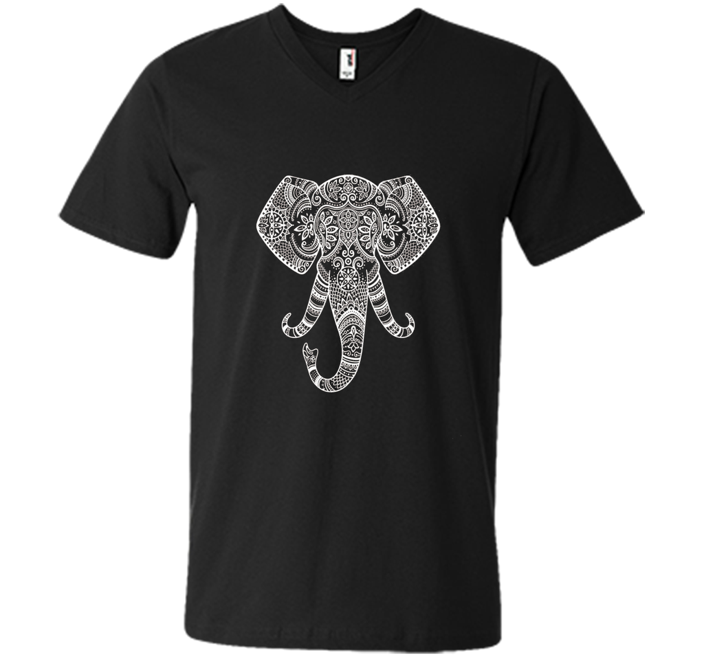 Painted Elephant Tracing | Indian Art Yoga Motif T-shirt