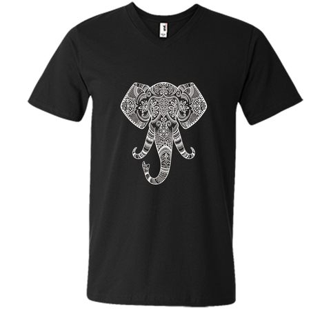 Painted Elephant Tracing | Indian Art Yoga Motif T-shirt