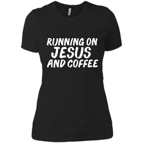Runnnig on Jesus And Coffee Christian Jesus Lover T-shirt