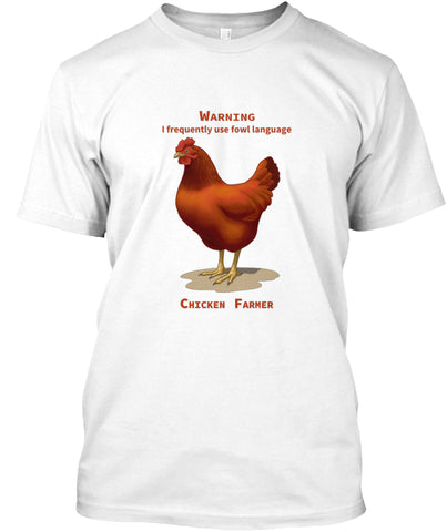 Funny Red Hen Fowl Language T-shirts
