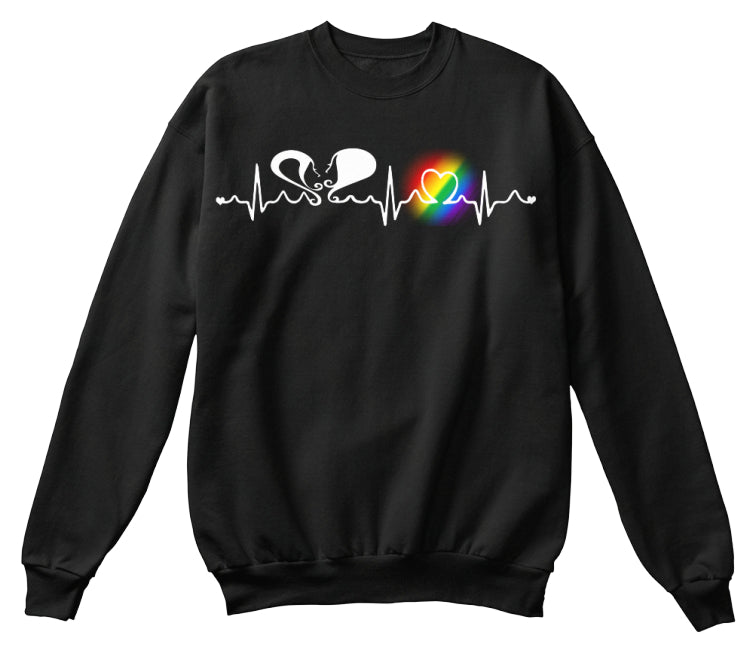 LGBT Lesbian Pride HeartBeat Full Color