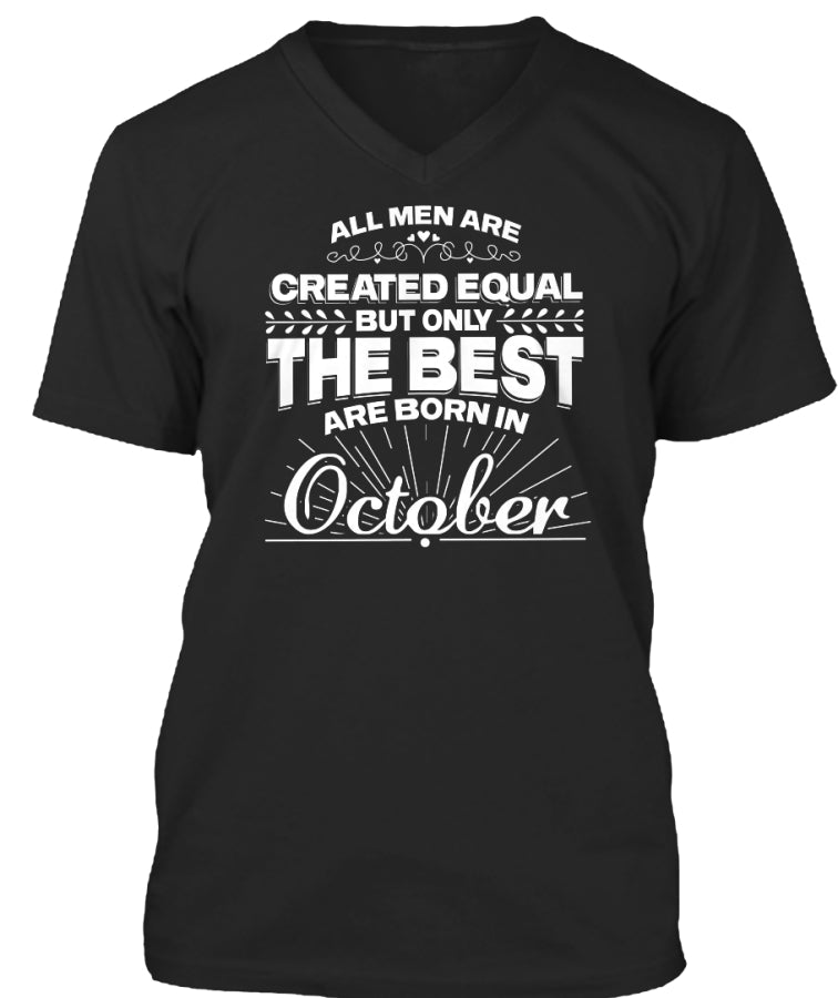 all men are born in october t shirt