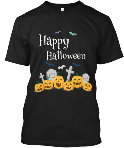Limited Edition Halloween T Shirts _ Pumpkin Cemetery