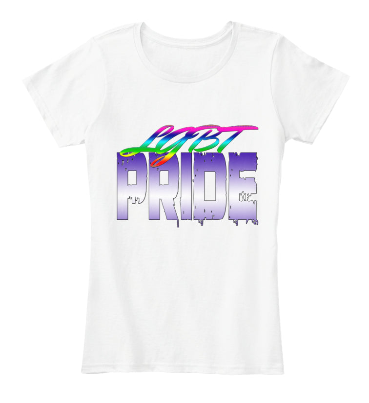 LGBT Pride Shirt with Rainbow Script