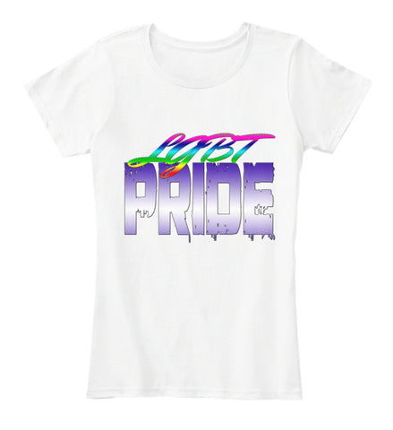 LGBT Pride Shirt with Rainbow Script