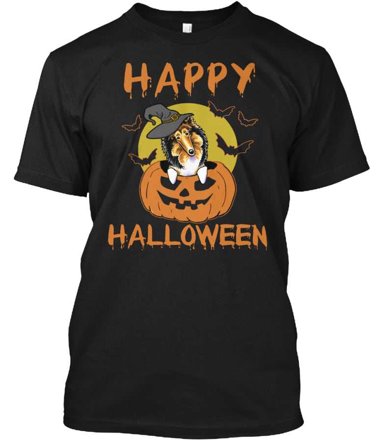 Collie Dog - Happy Halloween