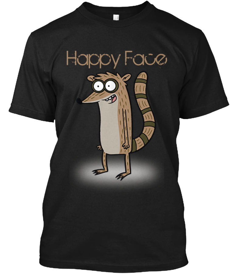 Cartoon Pet Print T-shirt - Happy Face