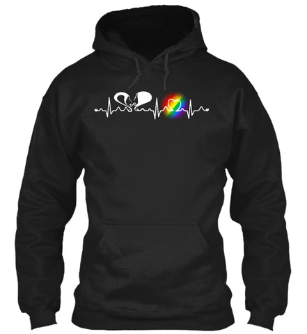 LGBT Lesbian Pride HeartBeat Full Color