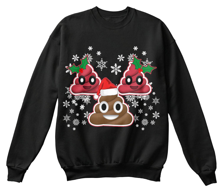 Funny Emoji Christmas Poop Cute