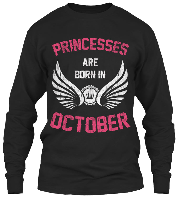 Princesses Are Born In October T-Shirt