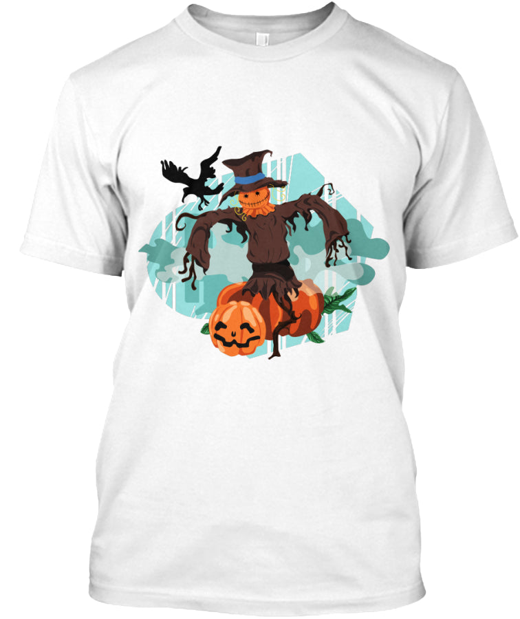 Scarecrow Pumpkins Raven Halloween Tees