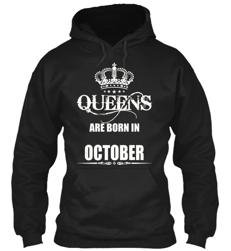 QUEENS ARE BORN IN OCTOBER T-SHIRTS