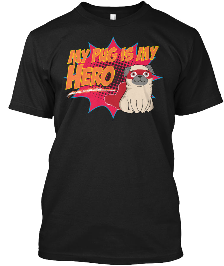 Funny Cute Pug Hero T-Shirt