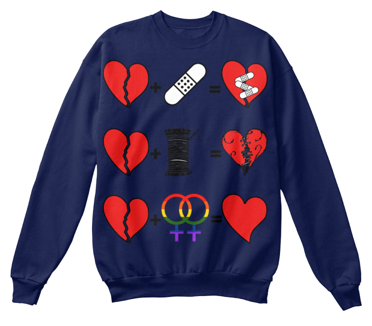 LGBT Lesbian Pride Cover Heart