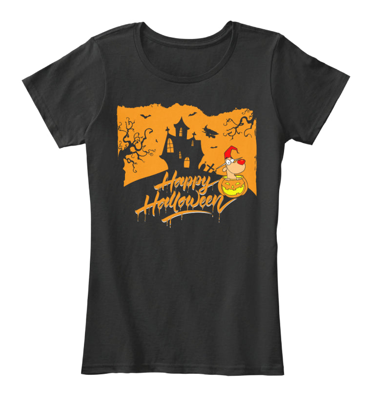 Happy Halloween - tee for dog lovers