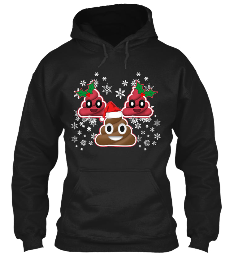 Funny Emoji Christmas Poop Cute