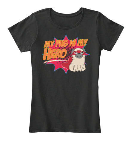 Funny Cute Pug Hero T-Shirt