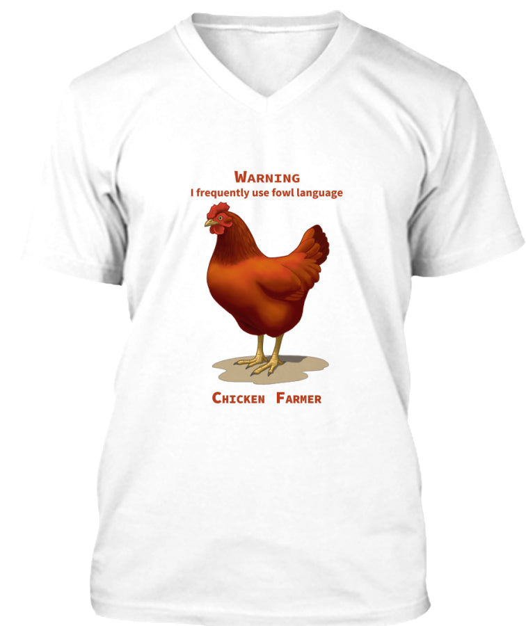 Funny Red Hen Fowl Language T-shirts