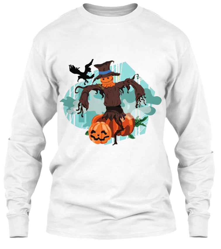Scarecrow Pumpkins Raven Halloween Tees