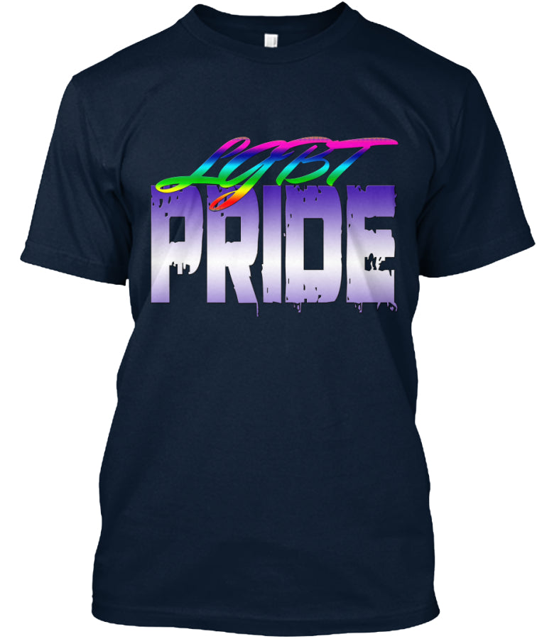 LGBT Pride Shirt with Rainbow Script