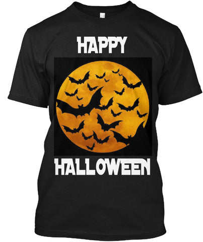 Halloween T-shirt _ Moon and Bats