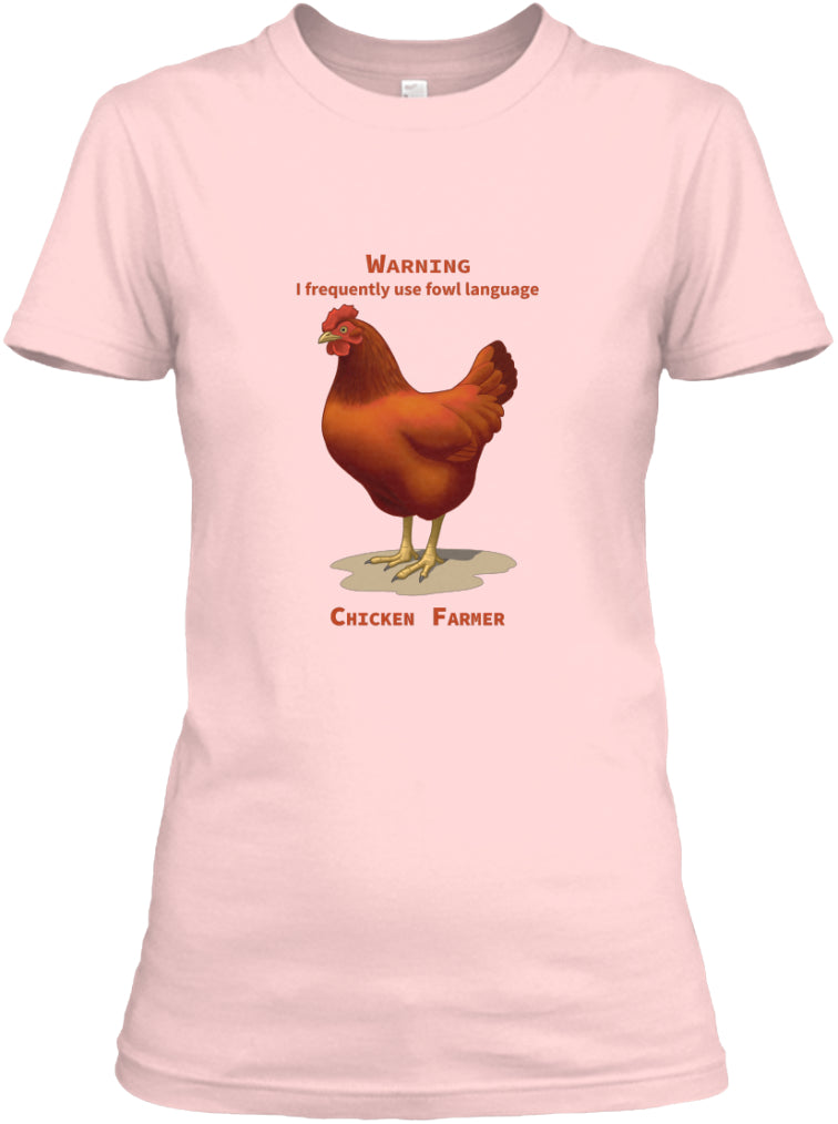 Funny Red Hen Fowl Language T-shirts