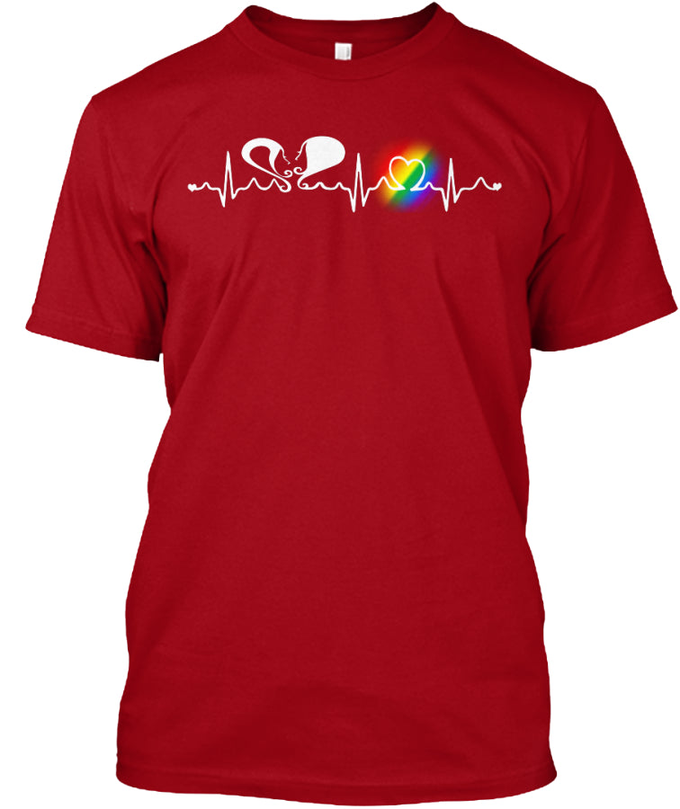 LGBT Lesbian Pride HeartBeat Full Color