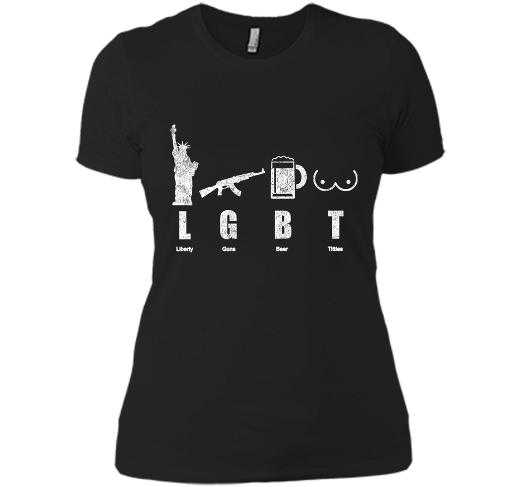 Liberty Gun Beer Funny America LGBT Hot T-Shirt