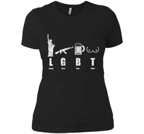 Liberty Gun Beer Funny America LGBT Hot T-Shirt