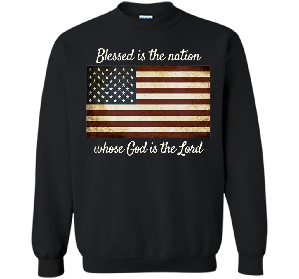 American Flag Blessed The Nation Christian Patriotic Shirt