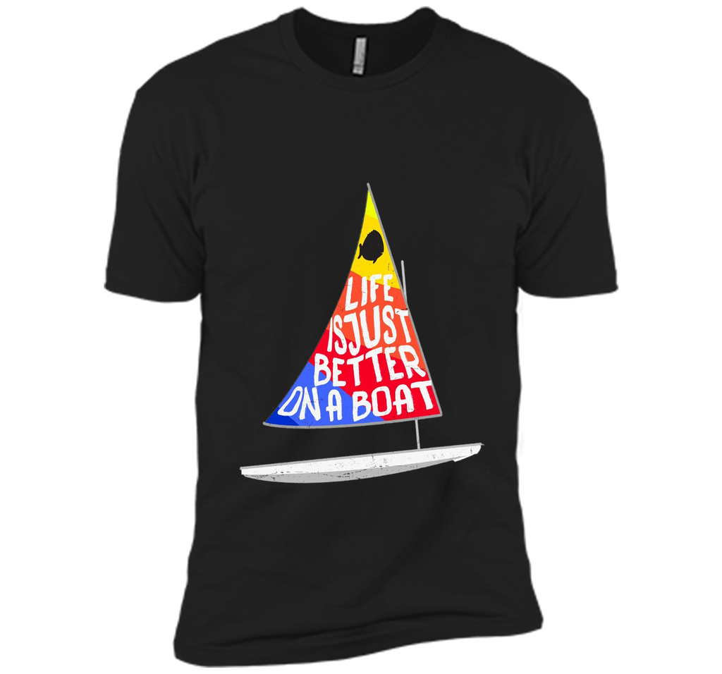 Life Is Just Better Sunfish Sailboat Rainbow Sailing T-Shirt