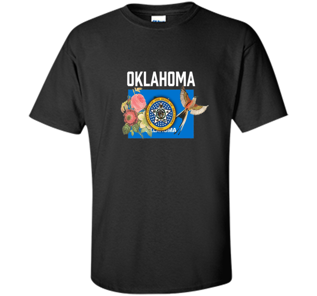 Oklahoma US State Flag Tee With State Bird & Flower T-Shirt