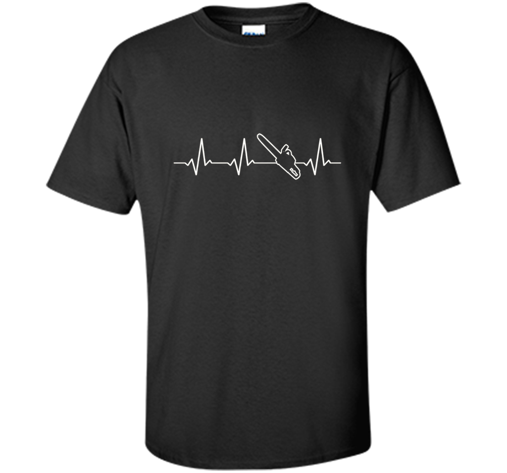 Lumberjack Chainsaw Heartbeat T-Shirt