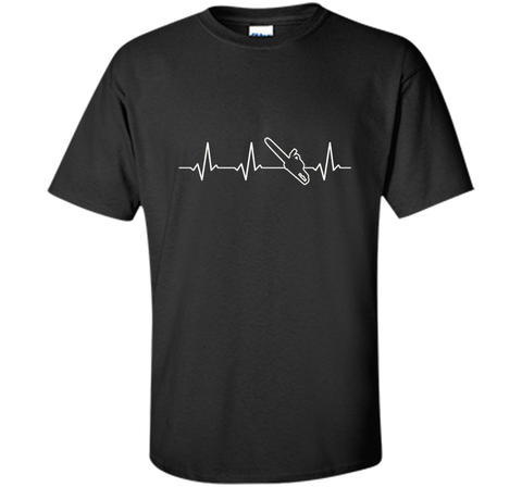 Lumberjack Chainsaw Heartbeat T-Shirt