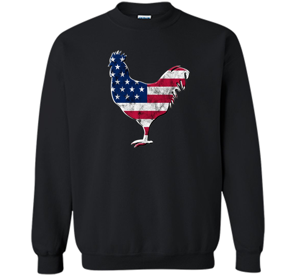 Chicken USA Flag Shirt Rooster 4th of July for Women Men