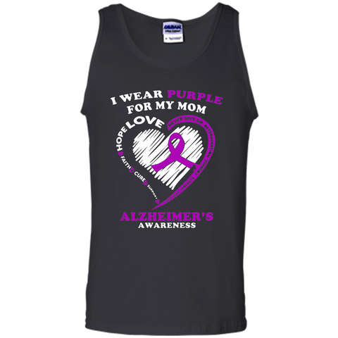 Alzheimers Awareness Shirt - I Wear Purple For My Mom