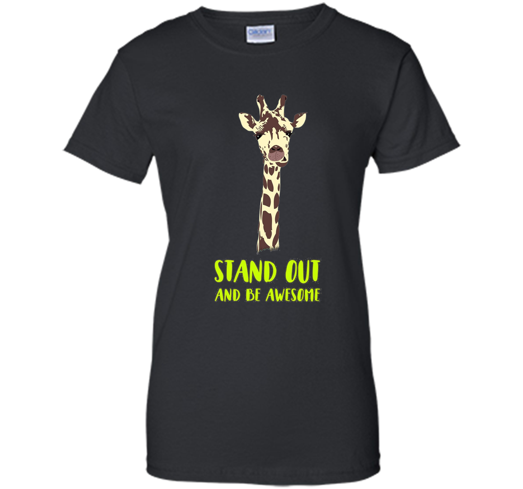 Giraffe stand out funny humor nerd geek hipster T-shirt
