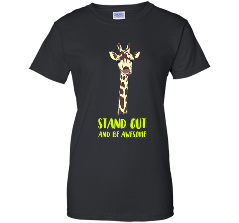 Giraffe stand out funny humor nerd geek hipster T-shirt
