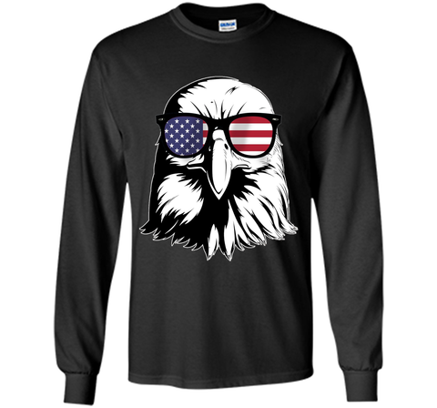 Bald Eagle T Shirt Patriotic Sunglass Shirt Red, White & Blu