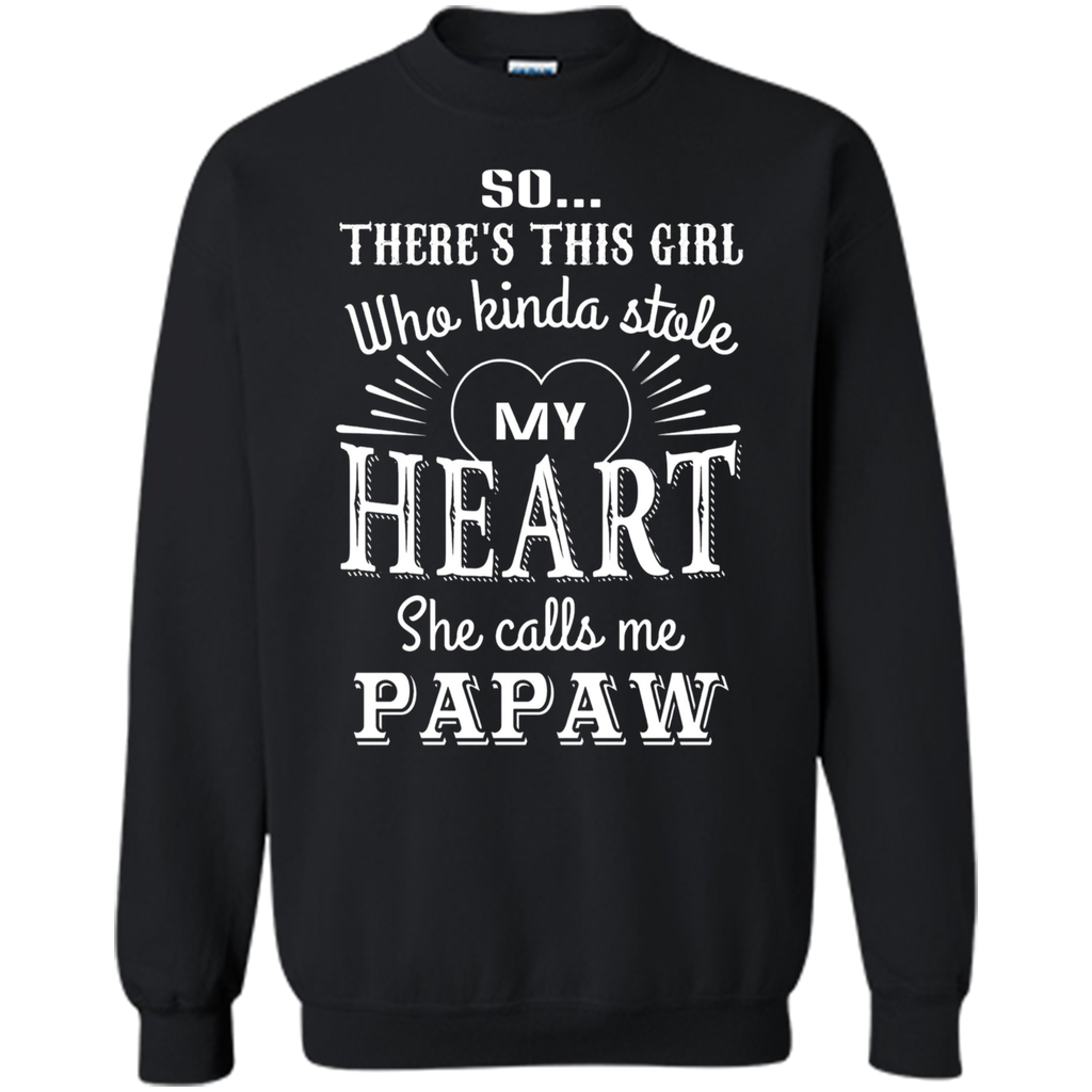 PAPAW & GRANDDAUGHTER, she stole my heart tshirt