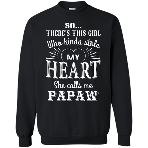 PAPAW & GRANDDAUGHTER, she stole my heart tshirt