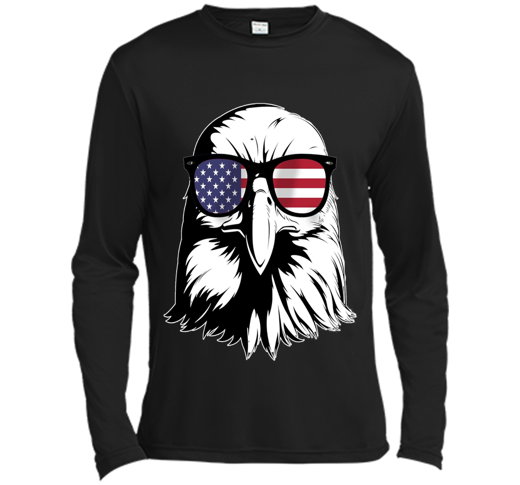 Bald Eagle T Shirt Patriotic Sunglass Shirt Red, White & Blu
